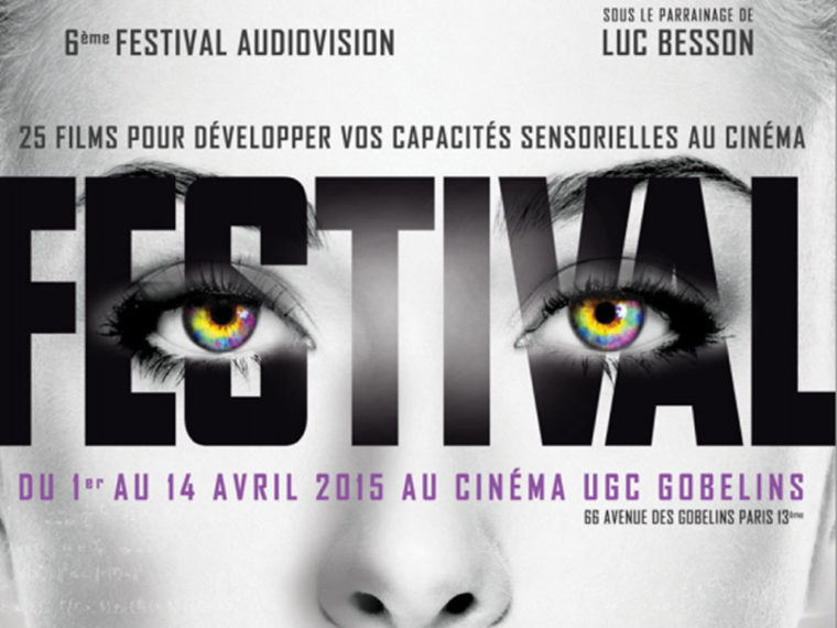 Affiche du festival du film Audiovision pour aveugles et malvoyants au cinéma UGC Gobelins du 1er au 14 avril 2015