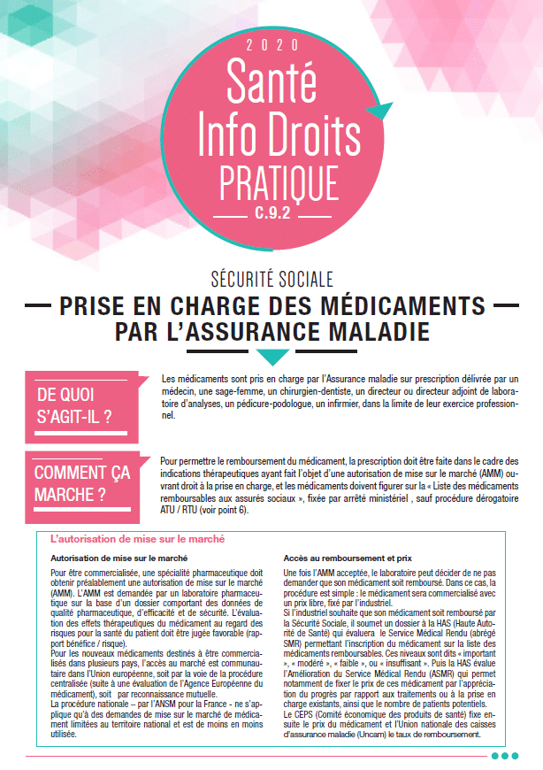 C.9.2 Prise en charge des médicaments - France Assos Santé