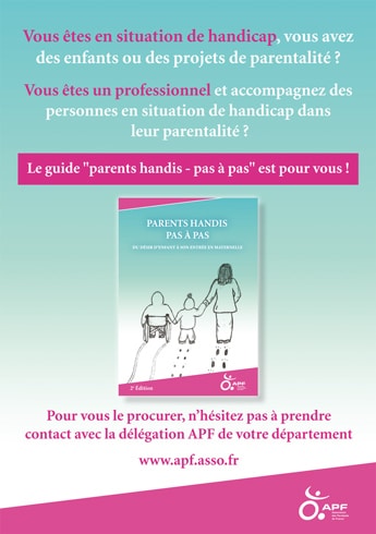 Affiche promotion guide parents Handis pas à pas